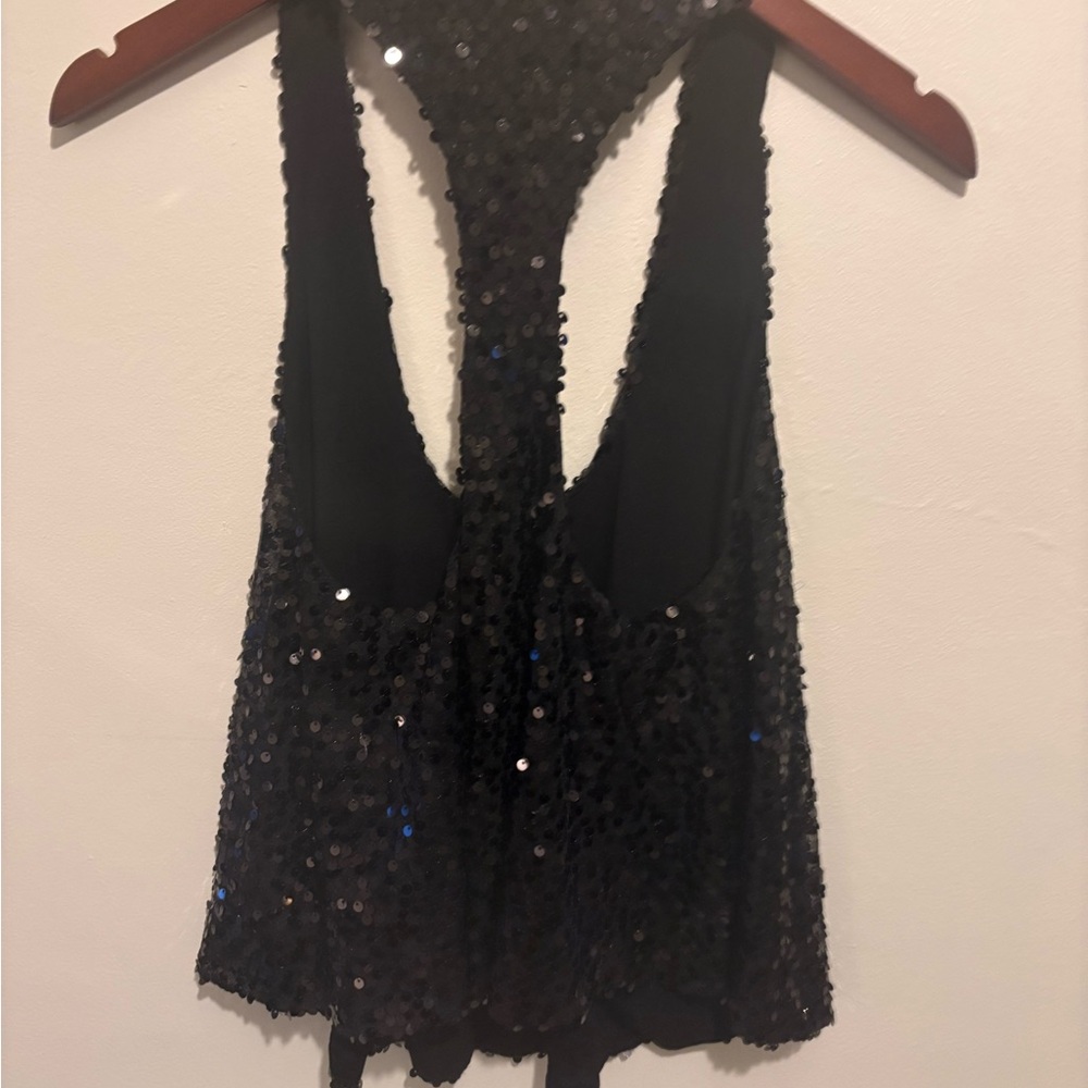 Sequin Razorback Top - Picture 2 of 3